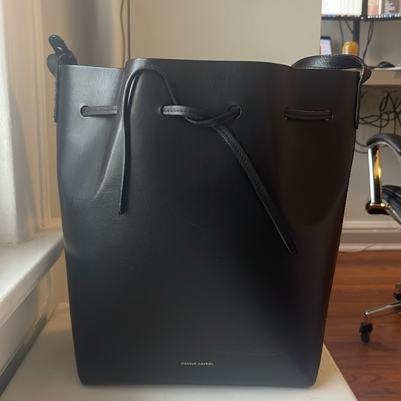 Mansur Gavriel Black Flamma Bucket Bag - Picture 5 of 12